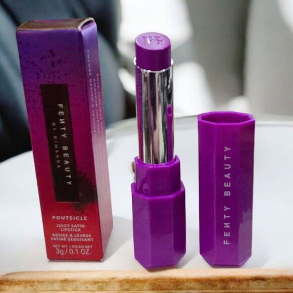 Fenty Beauty ✦ Poutsicle Lipstick Purpsicle Purple ✦ Juicy Satin Finish 3g Vegan - Picture 6 of 9
